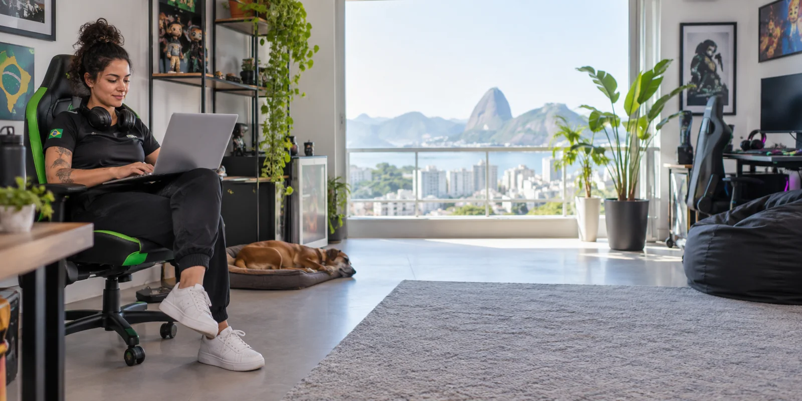 Cena ilustrativa com pessoa adulta fictícia no Brasil